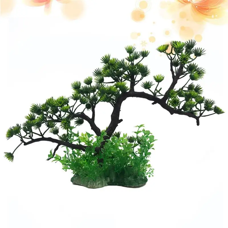 1 шт. сосновое дерево реалистичное Премиум зеленое растение аквариум