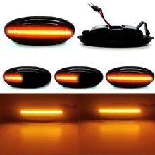 

2x Smoked Dynamic LED Side Marker Blinker Turn Signal Light Lamp For Mazda MPV B2500 Pick Up 323 Etude P5 323F Astina Error Free