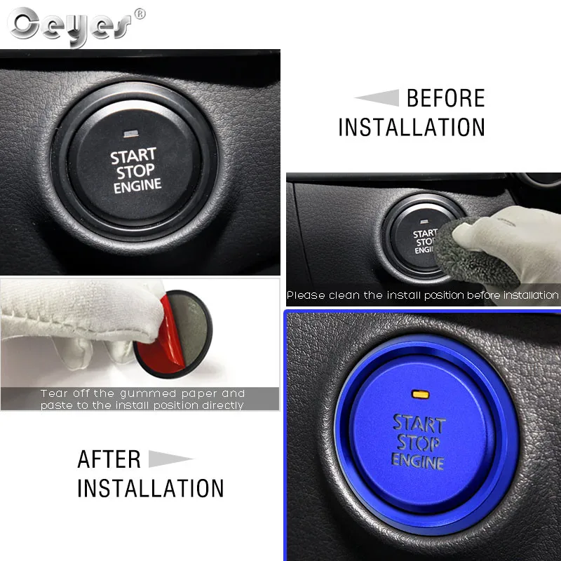Car Start Engine Button Key Ring for MAZDA (6)