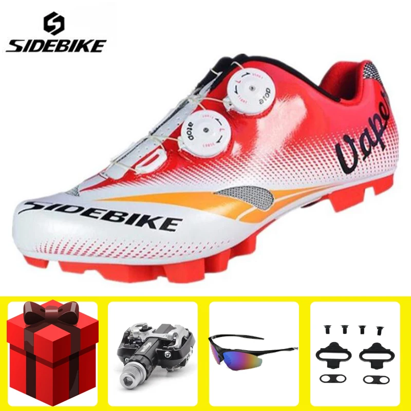 

SIDEBIKE Cycling Shoes add SPD pedal set Mountain Bike Auto-lock Ultralight men Sneakers MTB Athletic Riding Zapatillas Ciclismo