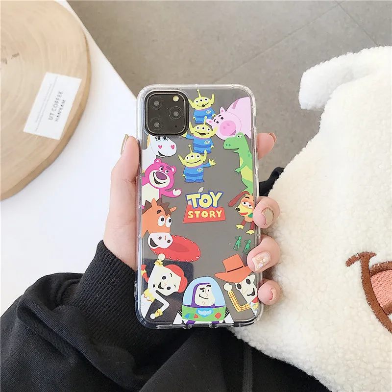 Милый мультяшный чехол для телефона Buzz Lightyear woody для iphone 11 Pro Max Xs MAX XR X 6 6s 7 8 plus, Прозрачная мягкая задняя крышка из ТПУ