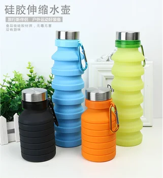 

550ml Reusable Foldable Collapsible Bottles NEW Water Flexible Hiking Convenient