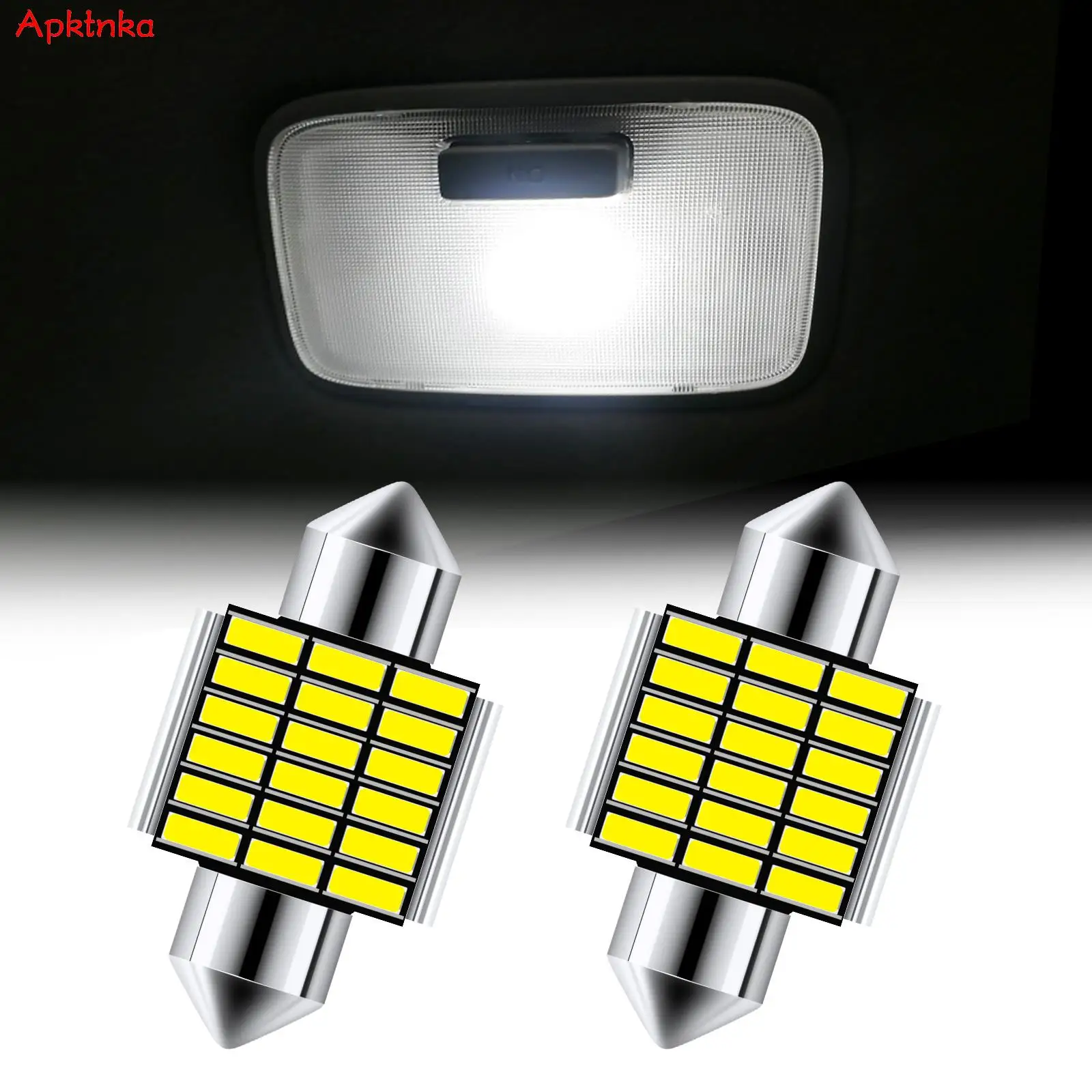 2Pack Car Interior 31Mm Led Dome Roof Plafoniera Lampadina Cabina Per Toyota Camry Corolla C-Hr Rav4 Prado Auris Land Cruiser Hilux