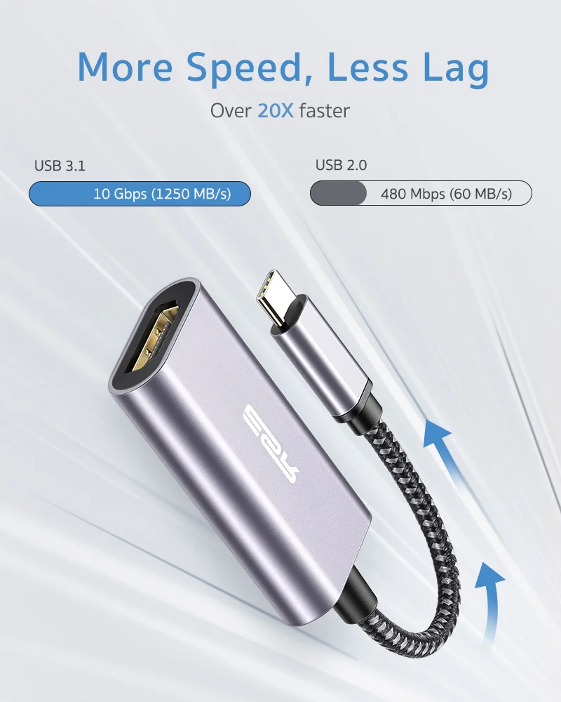 ESR Кабель с разъемом USB типа C на HDMI адаптер 3 1 конвертер для ноутбука MacBook Air Pro/Huawei