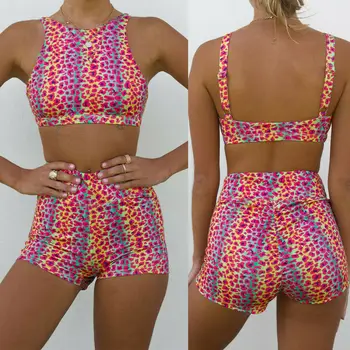 

2PCS Womens Workout Gym Top+Pants Set Shorts Fitness Sports Wear Suit