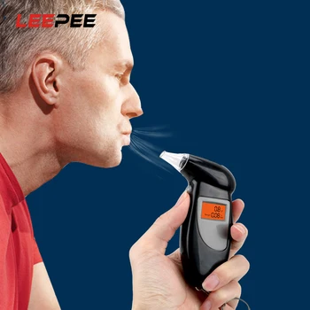 

LEEPEE Alcohol Breath Tester Breathalyzer Police Alcotest Backlight Display Digital Alcohol Detector Handheld Alcohol Tester