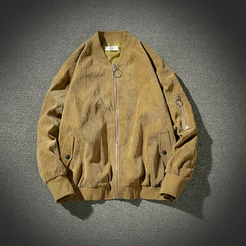 

Autumn Corduroy Jacket Men Slim Fashion Retro Casual Cotton Oversize Jacket Man Streetwear Wild Hip Hop Bomber Jacket Men