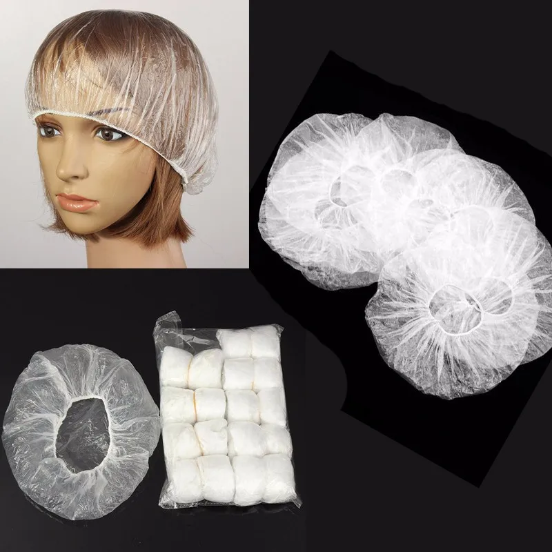 

20Pcs/Set Disposable Clear Transparent Spa Hair Salon Home Shower Bathing Elastic Cap Styling Accessories Styling Anti-dust Hat