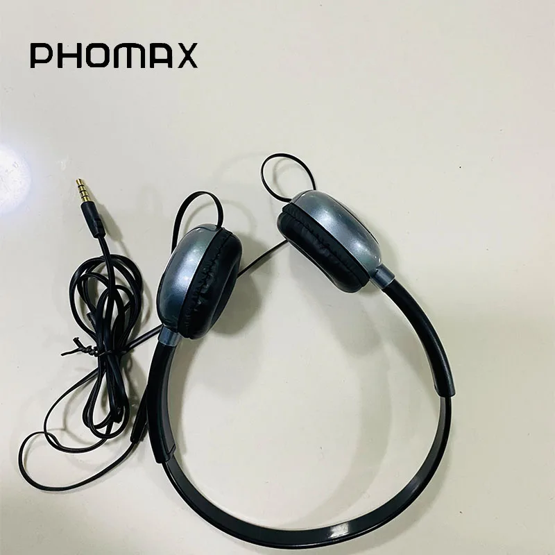 PHOMAX 3.5mm Wired Headphones Over Ear Headsets Bass Stereo Earphone With Microphone White Black For Phone Computer PC Mic | Электроника