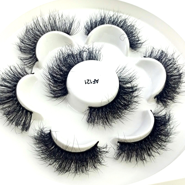 4Pair 3D Mink Eyelashes Fluffy Dramatic Eyelashes Makeup Wispy Mink Lashes Natural Long False Eyelashes Thick Fake Lashes