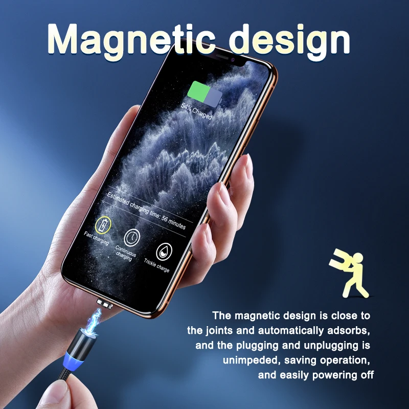 OKZ 2M kabel magnetyczny Micro USB typ C ładowarka do telefonów z systemem Android szybkie ładowanie magnes przewód ładowania dla iPhone 12 11 Pro XS Max 3 OKZ 2M kabel magnetyczny Micro USB typ C ładowarka do telefonów z systemem Android szybkie ładowanie magnes przewód ładowania dla iPhone 12 11 Pro XS Max 3