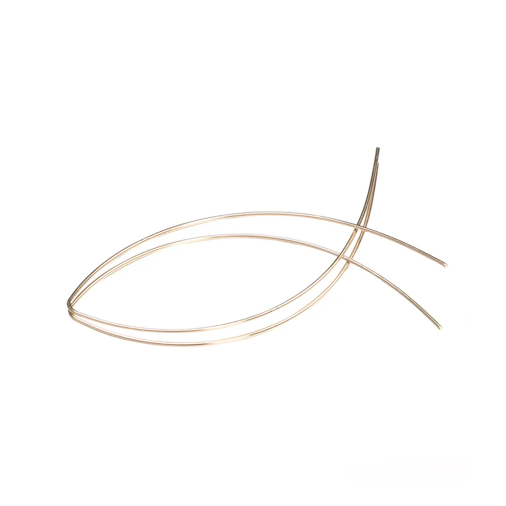 Мода золото/серебро/черный цвет простота Рыба ручной работы в форме мотаться провода изогнутые линии серьги для женщин ювелирные изделия аксессуары
