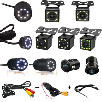 

Car Rear View Camera HD LED IR Waterpoof 170 Degree Fish Eye LensStar light Night Vision Packling Monitor with 4/8/12 light