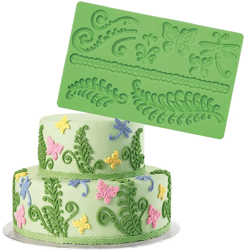 Butterfly Cupcake Cake Silicone Mould Fondant Topper Decor Lace Craft FW 