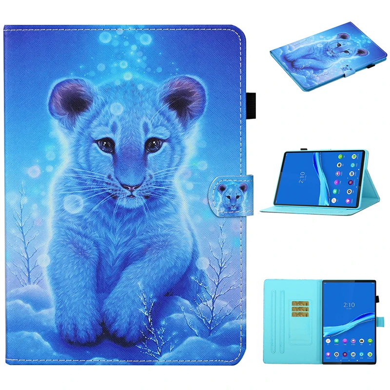 

2020 New Beautiful Painted Case For Lenovo Tab M10 FHD Plus M10plus TB-X606F 10.3 inch PU leather Soft TPU flip stand cover