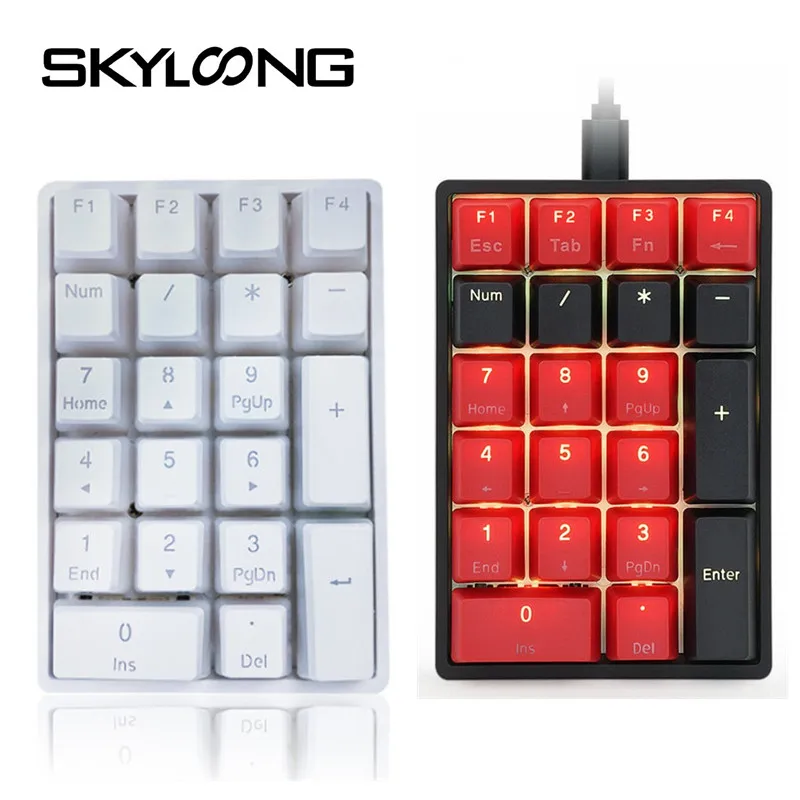 

SKYLOONG SK21S GK21S GK21 SK21 Bluetooth 5.1 Hot Swappable Numpad PBT Keycaps RGB Backlit Type-C Fully Programmable Gateron