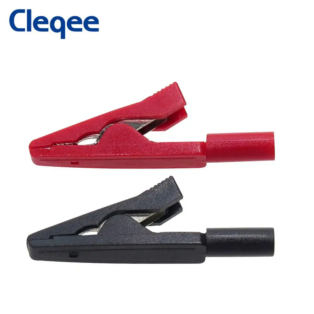 Cleqee P2009 Изолированный зажим типа крокодил с разъемом 2 мм 300 В/10 А для приборов и