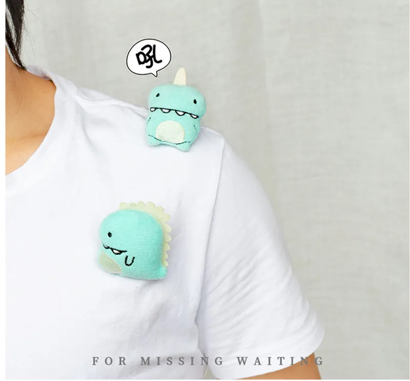 Avocado Car Sun Flower Plush Brooth Plane Koala Cloth Bag Decoration Dinosaur Cartoon Pin Girl Kids6