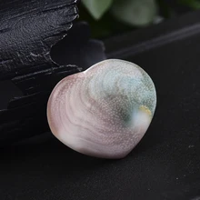 Concha de piedra natural con forma de corazón para 100%, conchas de cristal con forma de corazón de Madagascar, regalo para el sol, curación de caracoles