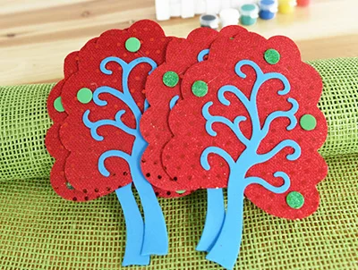 DIY цветной Блестящий стикер «дерево» декоративные материалы для детского сада - Цвет: 6