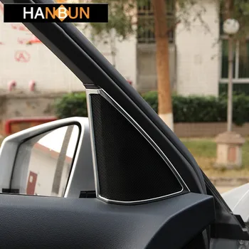 

Car Front Door Stereo Audio Speaker Frame Decorative Sticker Trim For Mercedes Benz C Class W204 2008-14 Interior Accessories