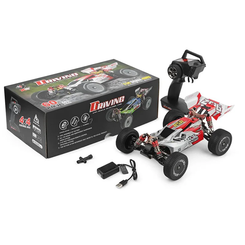 144001 RC Climbing Car Toys 1/14 Scale 2.4G 4WD Remote Control Car 60KM/H High Speed RC Car Off-Road Vehicle Christmas Gifts Chi