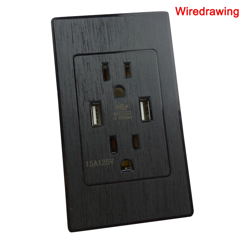 2019 Hot Sale Dual USB Wall Outlet Charger Port Socket with 15A Electrical Receptacle AC Power 5V/2A I88 #1 | Обустройство дома