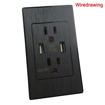 

2019 Hot Sale Dual USB Wall Outlet Charger Port Socket with 15A Electrical Receptacle AC Power 5V/2A I88 #1