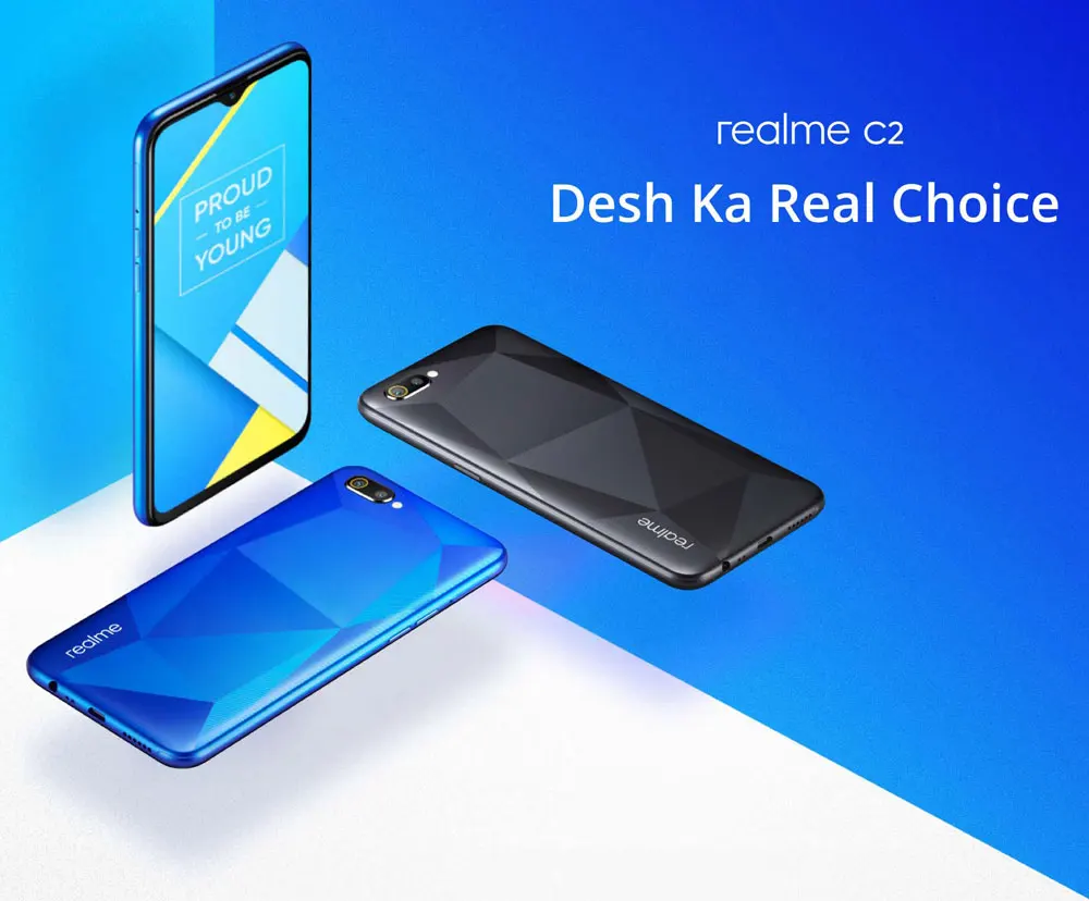 RU версия 6,1 дюймов Realme C2 RMX1941 мобильного телефона 4000 мА/ч, Octa core, 2 Гб оперативной памяти, 16 Гб встроенной памяти, 13MP 2MP двойной Камера Android 9,0 с двумя sim-картами 4G, чехол для телефона
