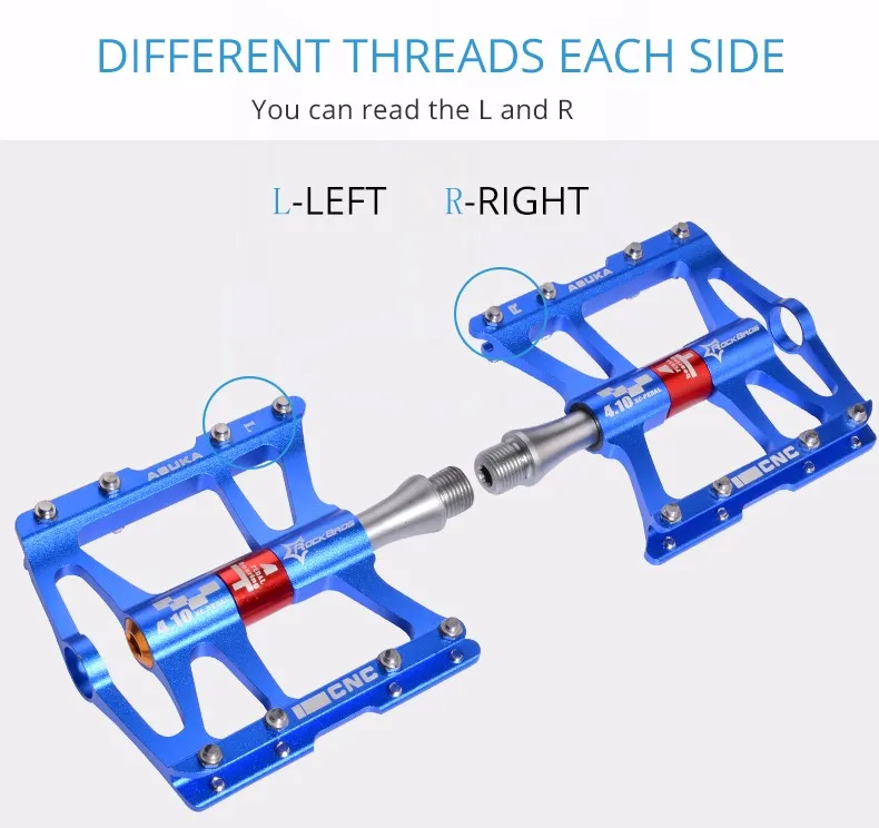 ROCKBROS противоскользящие водонепроницаемые велосипедные педали, 4 подшипника, сверхлегкие, алюминиевый сплав, анти-ржавчина, велосипедные педали, Mtb педали, аксессуары