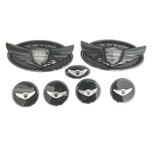 7 sztuk/zestaw emblematy 3D emblematy przód + tył + kierownice na lata 2010-2015 GENESIS COUPE Car Styling