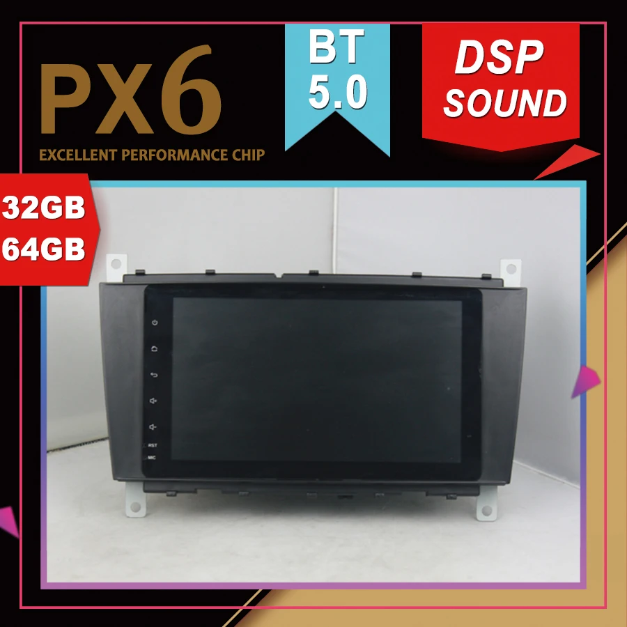 PX6 Отличная производительность Android 9 0 Автомобильный мультимедийный GPS для BENZ C Class
