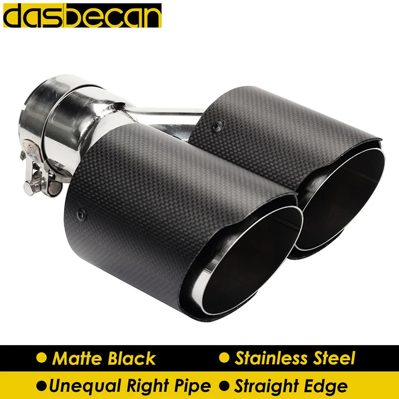 

Desbecan Dual Unequal Right Exhaust Muffler Tip Valve Stright Edge Matte Titanium Black Y Model For Akrapovic AP35KR