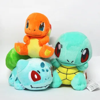 

20pcs/lot Wholesale 16cm-18cm 80g Plsuh Squirtle Bulbasaur Charmander Eevee Luma Soft Plush Doll