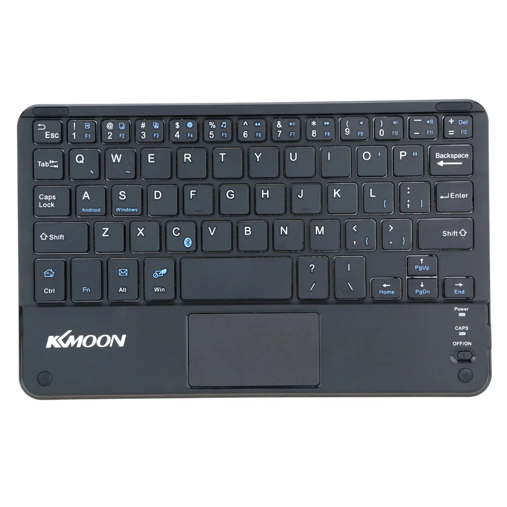 

KKmoon 59 Keys Ultra Slim Thin Mini Bluetooth Keyboard with Touch Pad Panel for Android for Windows PC Tablet Smartphone