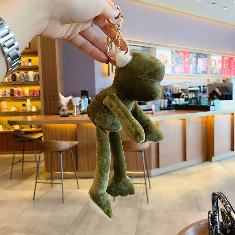 韓国の女の子の長い足のカエルぬいぐるみキーホルダーペンダント人形ぬいぐるみカップルキーホルダー Aliexpress Jewelry Accessories