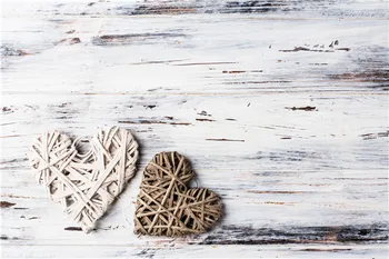 

SHUOZHIKE Vinyl Custom Valentine day Photography Backdrops Prop Floral Rose Wooden Photo Studio Background F191220-24