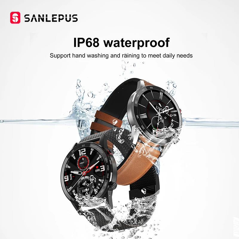 Смарт часы SANLEPUS 2020 Bluetooth звонки умные для мужчин и женщин водонепроницаемый