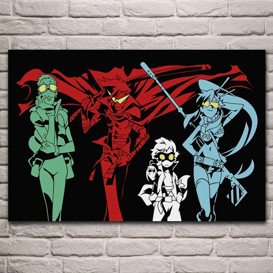 Модульная картина в скандинавском стиле постер из японского аниме Tengen Toppa Gurren Lagann
