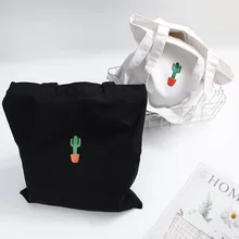 1 шт. хозяйственные сумки школьная Сумочка Повседневная Женская Холщовая Сумка на плечо с принтом кактуса многоразовая модная Горячая Распродажа сумки для хранения
