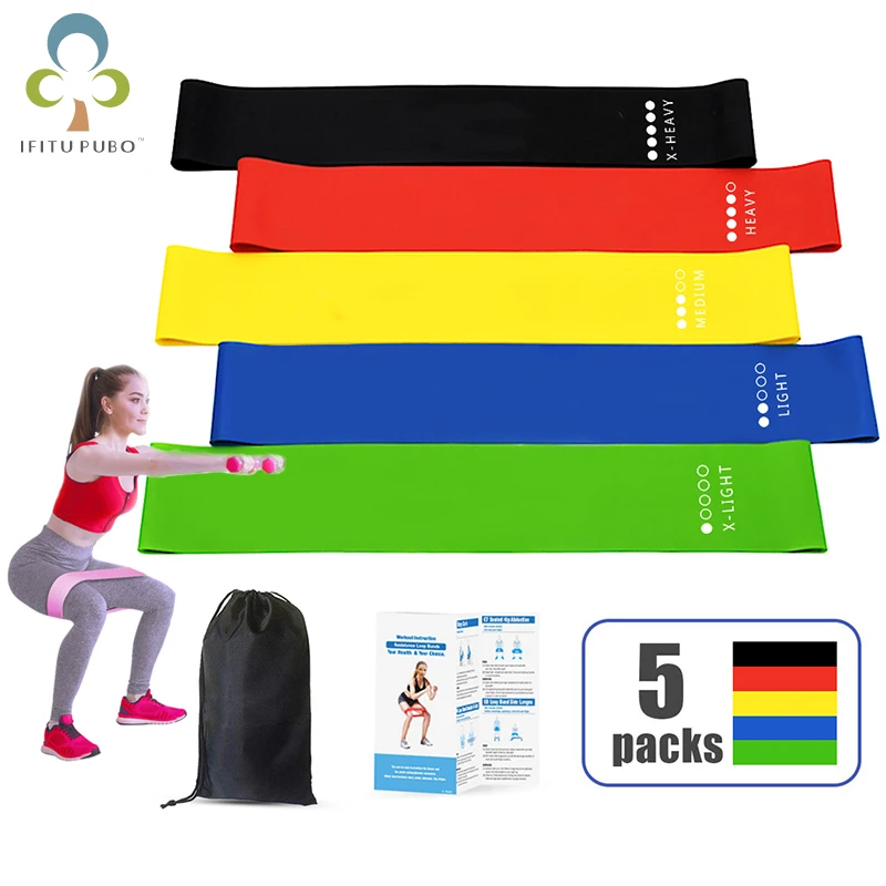 Resistance Fitness Yoga Tension Band Strap Loop Elastic Gym Excercise Workout 