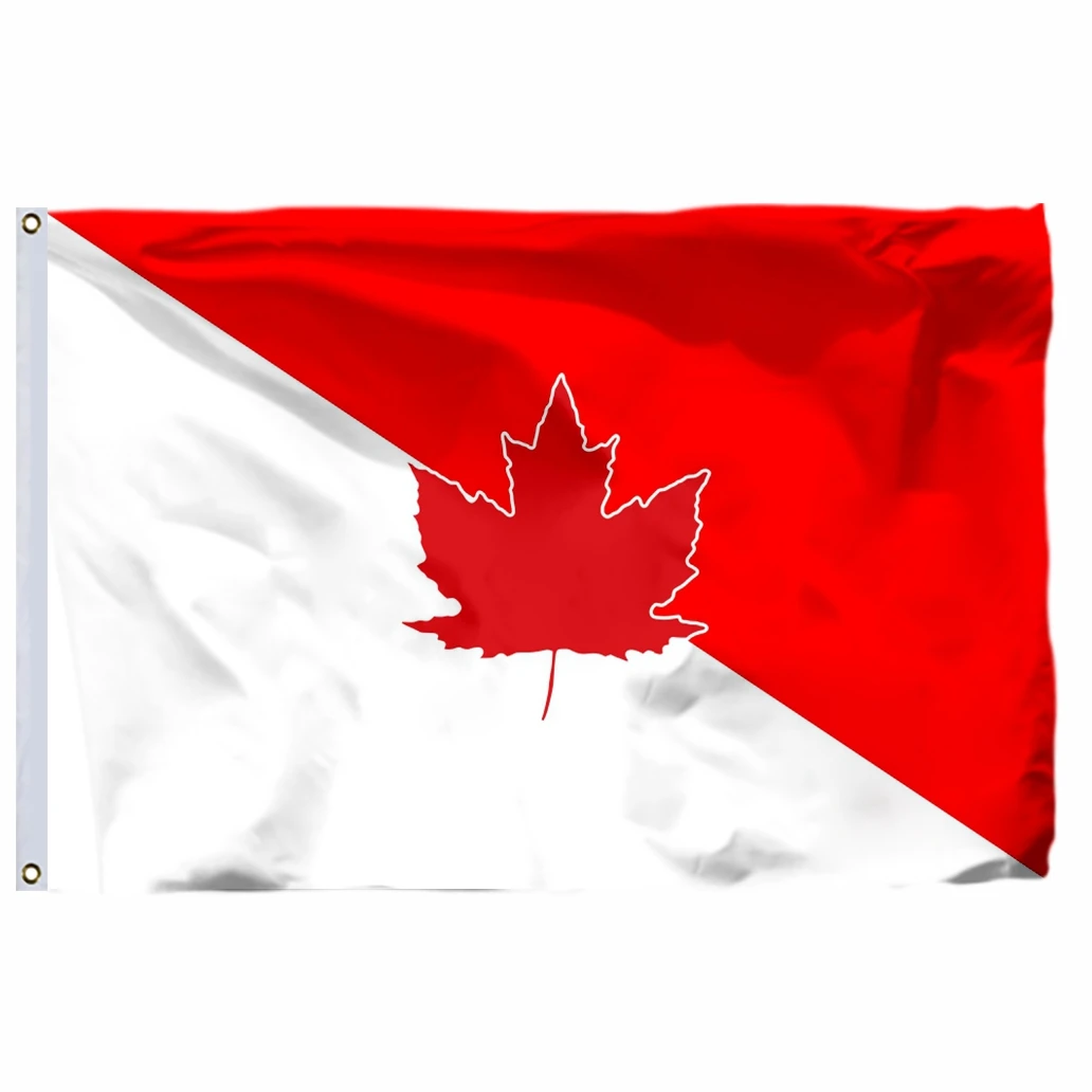 Bandiera Canada 60x90 Cm In Poliestere Resistente – Con Occhielli Metallici, Stampa Serigrafica