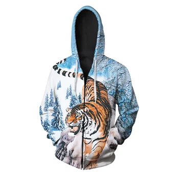 

2020 Fashion tiger Sweatshirt Hoodies Men Women 3d Printed animal Hoodie Cosplay Streetwear Tracksuit 3d Zipper Hoody tops