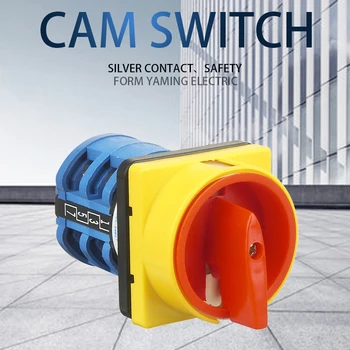 

LW8GS-20/04-2 Padlock DIY Cam Switch 20A 600V Control Rotary Changeover Selector Switches 8 Terminals 2 Positions ON-OFF