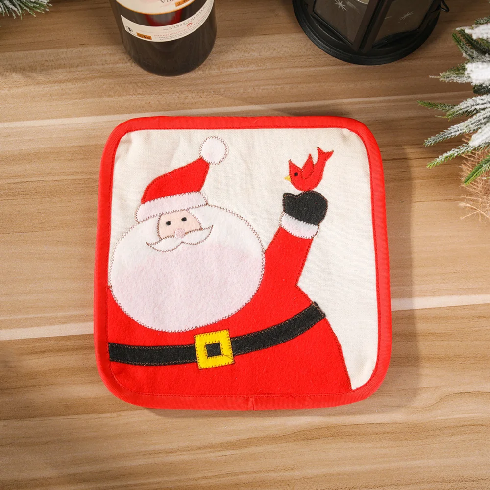 1Pc Christmas Decoration Placemat Heat Insulation Mat Table Dish | Дом и сад