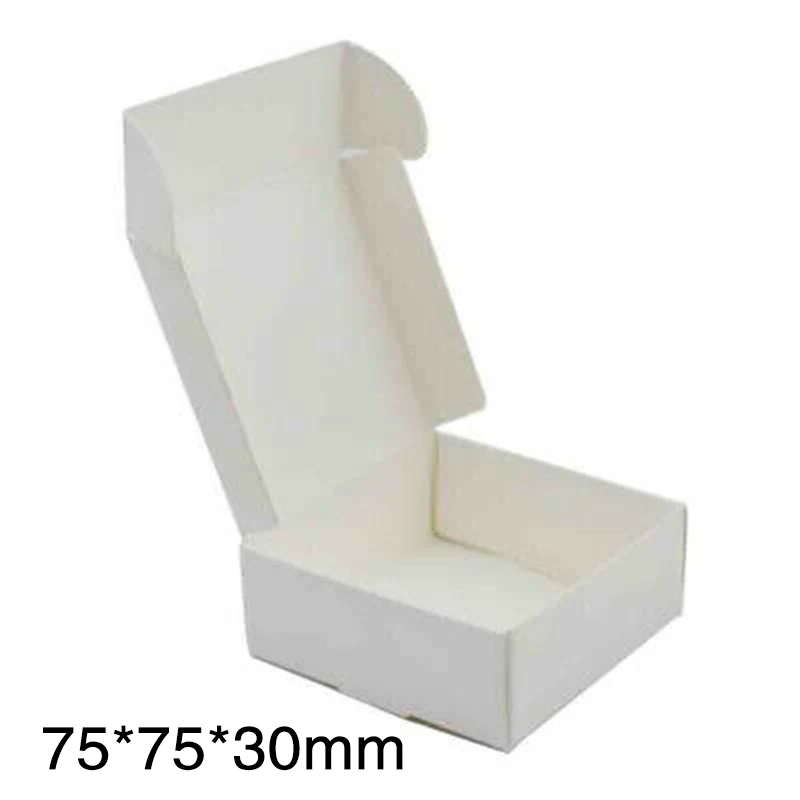 75X75X30mm white Десертная посылка, Подарочная коробка для хранения, коробки для конфет, портативная креативная картонная упаковка 350 г, 10 шт., контейнер для еды на день рождения, фестиваль - Цвет: 75X75X30mm white