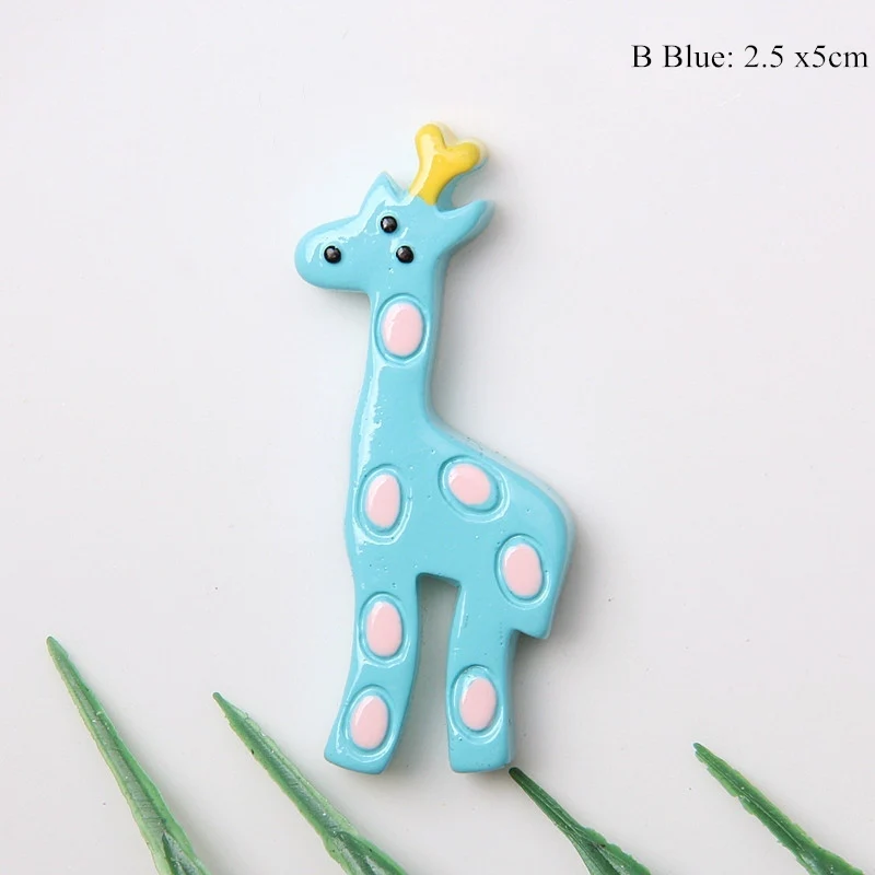 10PCS Cartoon Giraffe Resin Accessories DIY Phone Decorative Craft Supplies Children Hairpin Flat Back Planar Resin Material