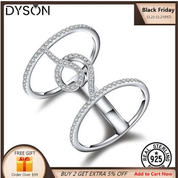 

Dyson 925 Sterling Silver Rings 2020 Popular Mircro Pave Setting Clear Zircon Rings For Women Girls Gifts Party Fine Jewelry