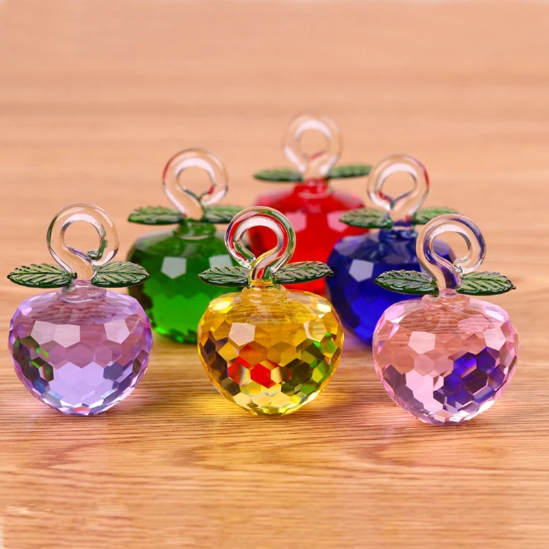 クリスタルガラスアップルツリーと6/10/12/16/18/36個りんご風水