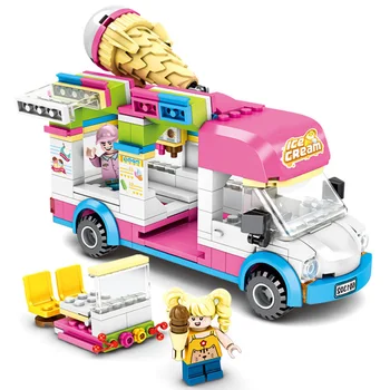 

Sembo 601302 City Series Street View Ice Cream Car Creative Colorful Educational DIY Building Blocks toy for Kids Children Gifts